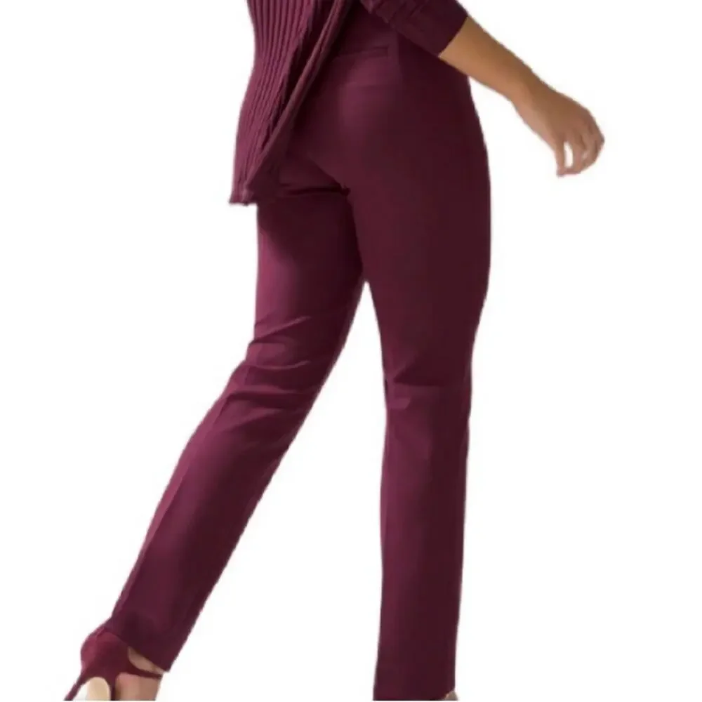 UEC WHITE HOUSE BLACK MARKET The Slim Ankle Empire Plum SZ 0